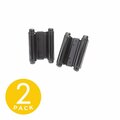 Trans Atlantic Co. 4 in. Black Full Mortise Double Acting Spring Non-Removable Pin Squared Hinge - Set of 2 DH-TAN5004-BK